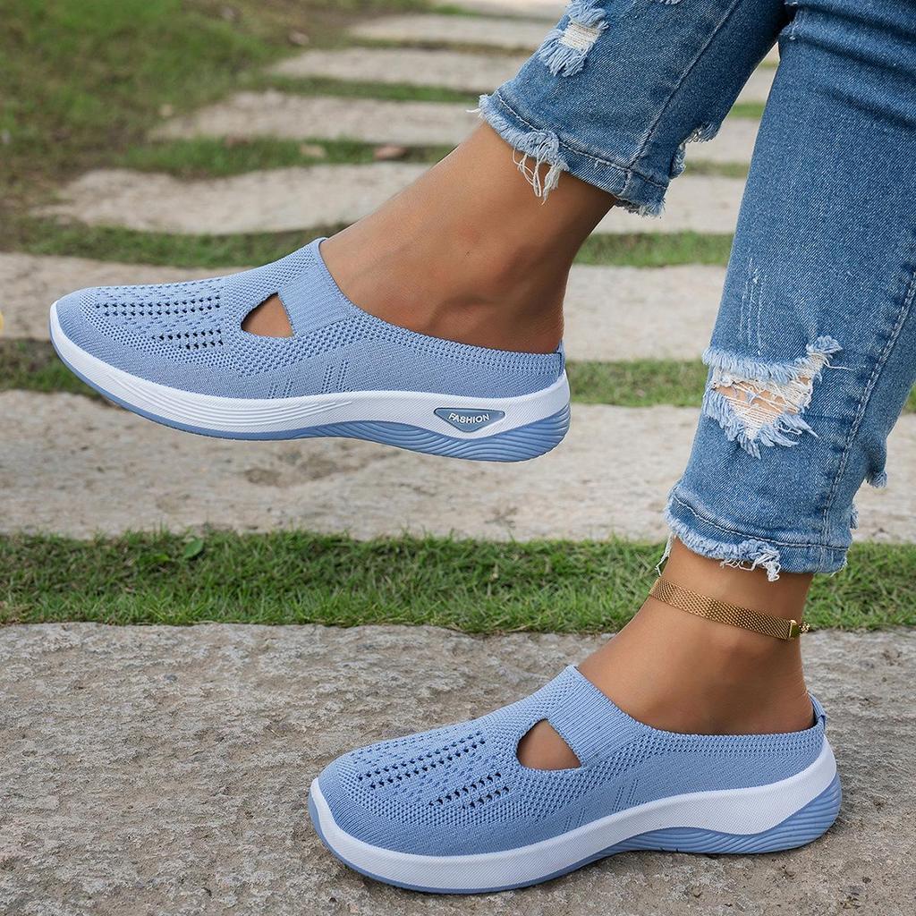 Women's Summer 2025 Soft Sole Breathable Half Slippers for Middle-aged & Elderly Moms.