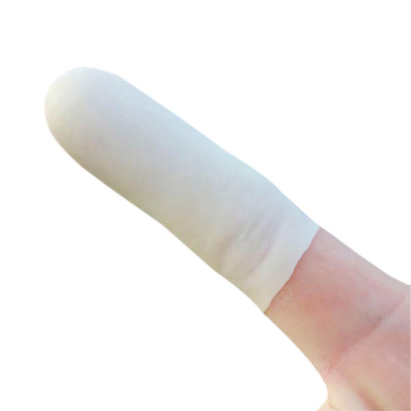 Smooth Silicone Agricultural Finger Cots - 100 Pack, Thickened Rubber for Nail Art and Labor Protection.