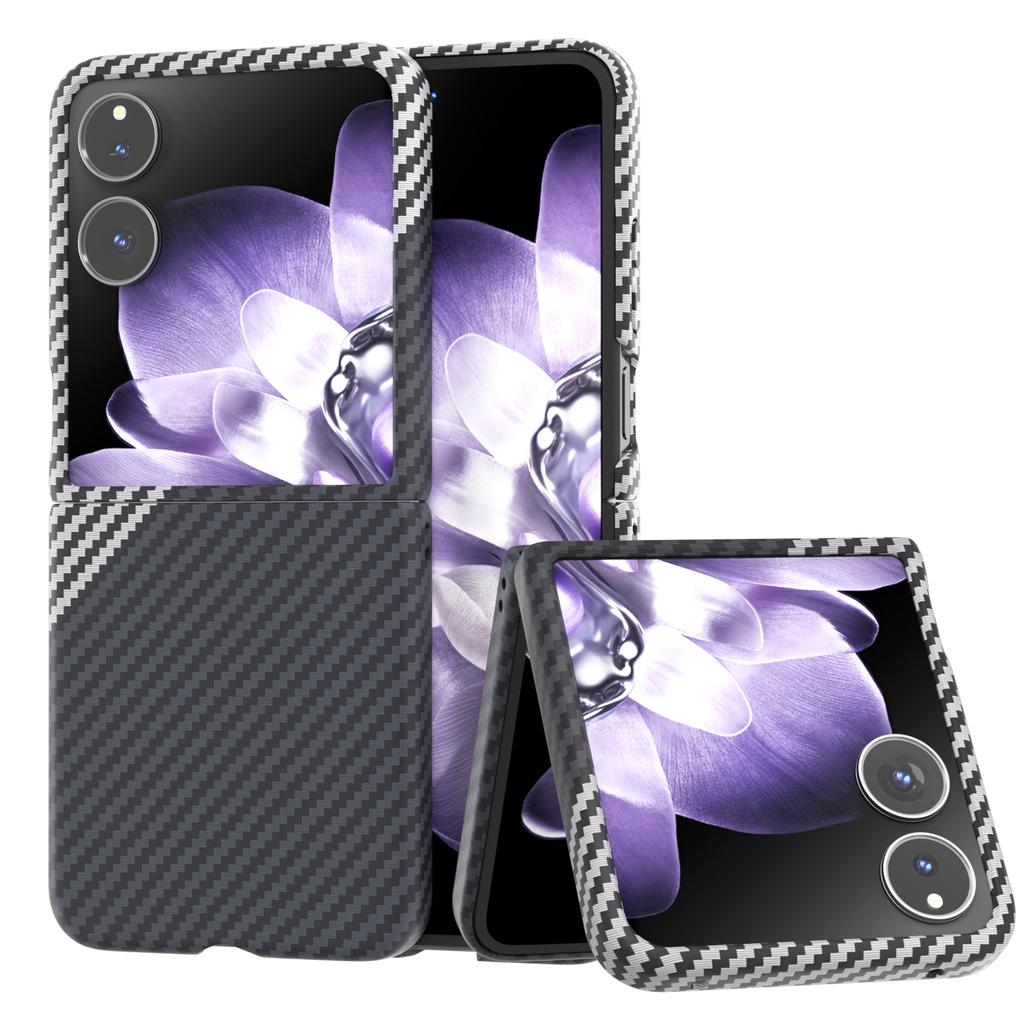 Luxury Skin Feel Matte Frosted Carbon Fiber Texture Case for Xiaomi MIX Flip Flip 2 Shockproof Ultra-Thin Folding Protect Cover