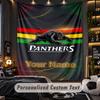 TapestryPenrith Panthers Custom Name Text Personalized Wall Hanging Tapestry Home Wall Decor