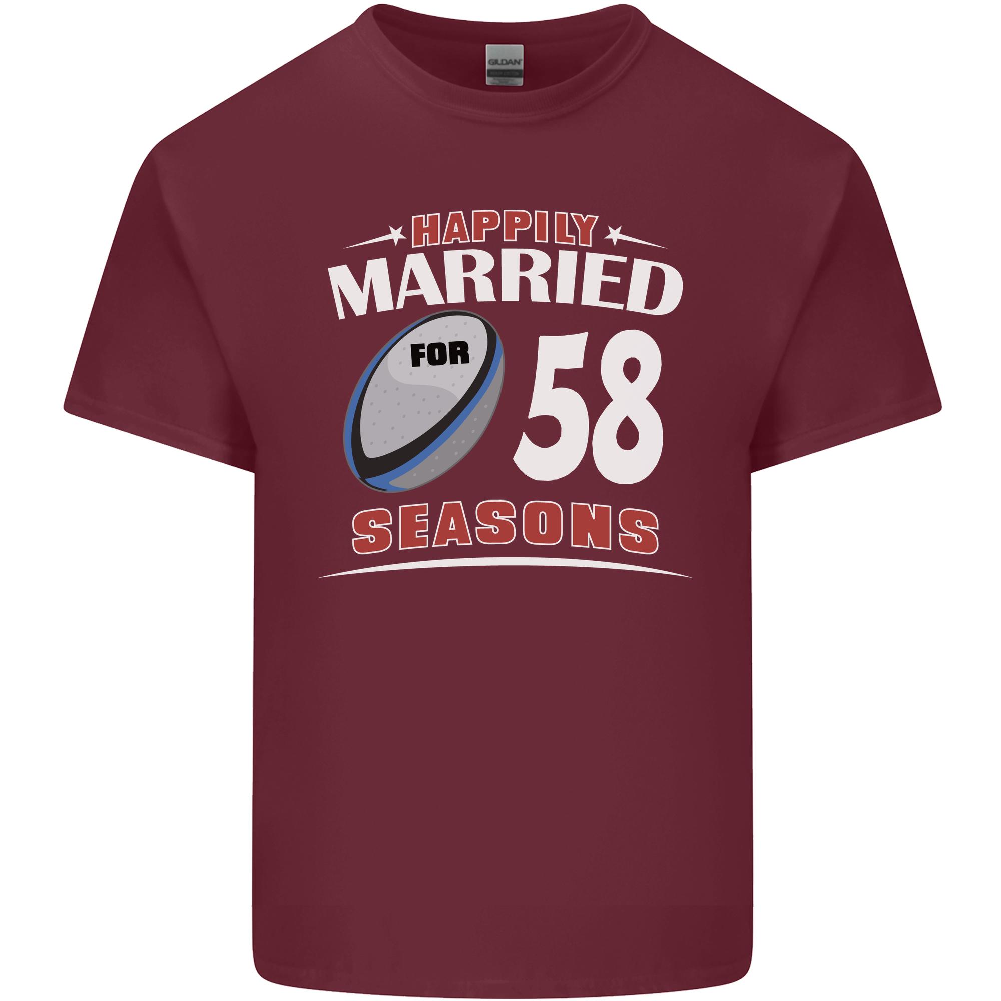 58 Year Wedding Anniversary 58th Rugby Unisexs Light Cotton TShirt S