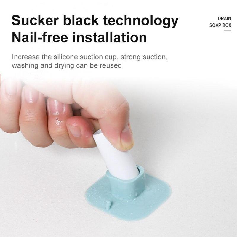 The New Leaf-shaped Suction Cup Leaching Soap Box Household Soap Box Shelf Personality Free Bathroom Soap Holder