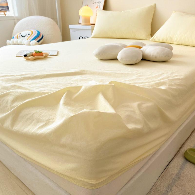 1PCS Sheet Pastoral Flower Fitted Sheet Non Slip Bedspread Washable Cotton With Elastic Band Mattress Cover (no Pillowcase)