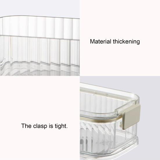 Gewürzbox mit 4/5 Fächern Auslaufsicher Verschlossen Küchenorganizer mit Transparentem Fenster Meal Prep Aufbewahrungsbehälter für Pfefferkörner Chili