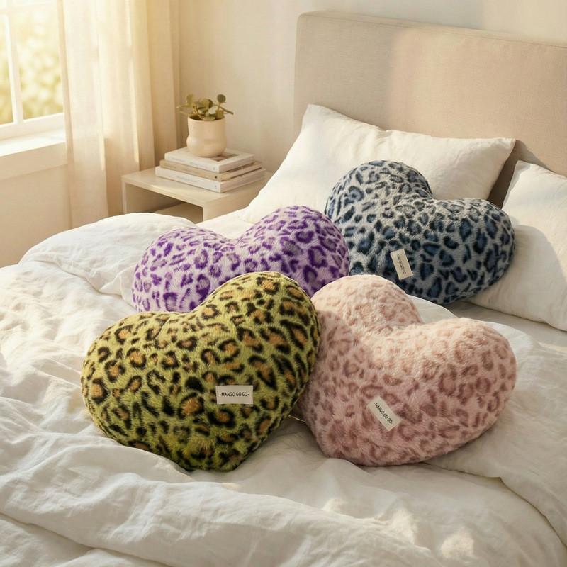 Plush Heart Shape Love Cushion For Living Room Sofa Decor Gift For Couples
