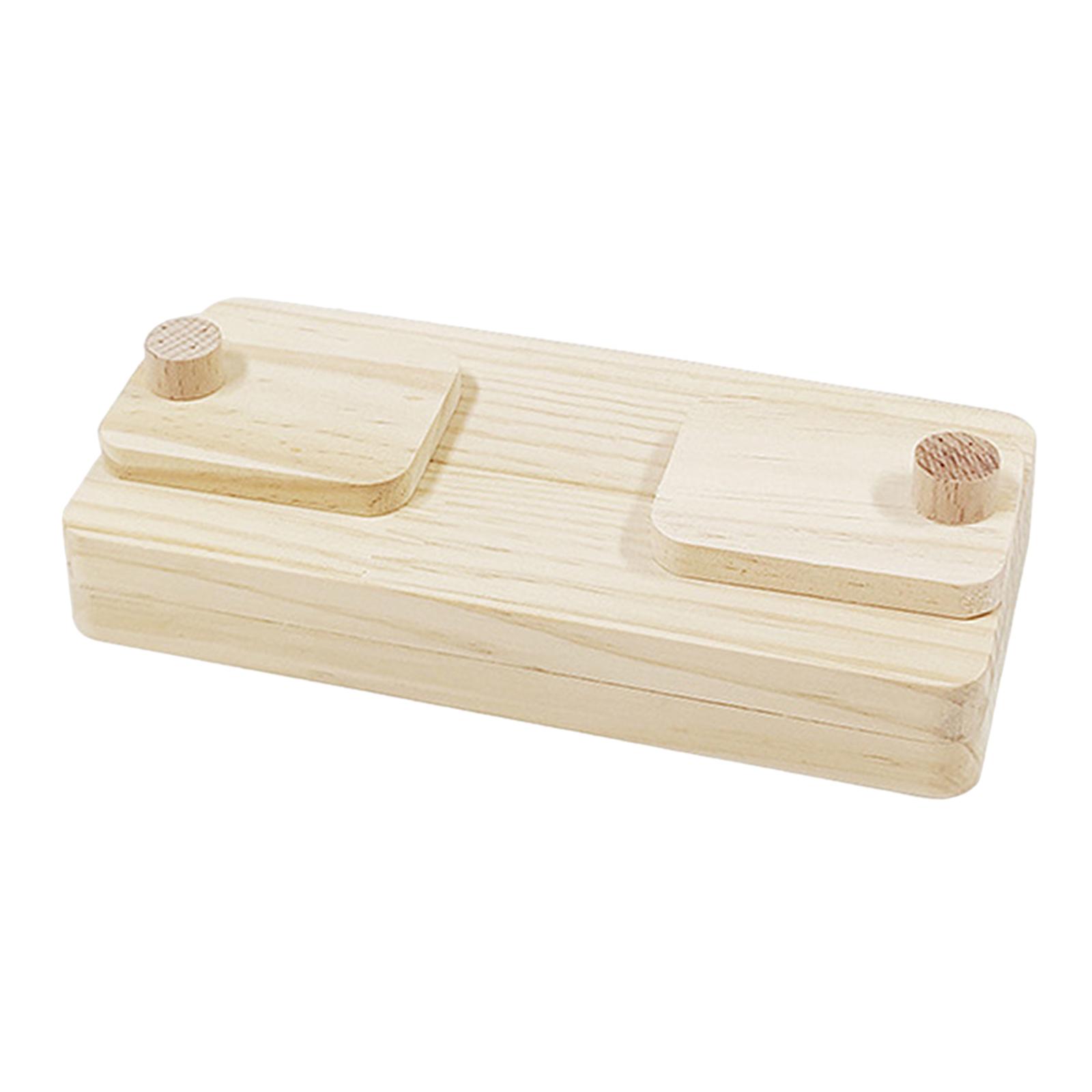 Wooden Feeding Toy Enrichment for Little Guinea Pigs Interactive Treat Dispenser