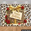 2D Leopardendruck Geburtstag Hintergrundtuch Rose Geschenkbox Thema