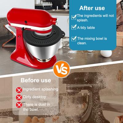 Silikonové těsnící víko misky pro KitchenAid 4,5-5QT mixér Bez nepořádku Kuchyňský mixér Ochranný kryt proti stříkání Náhradní příslušenství pro mixér