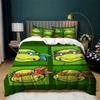 Classic Teena-ge Mut-ant Ninja Turtles Bedding Set All-Season Duvet Cover Set Soft Quilt Cover Lightweight 3-Pcs for Teens