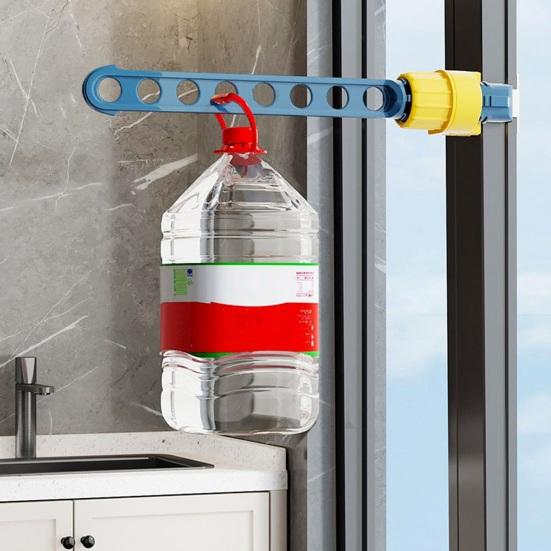 8-Hole Clothes Hanger Rack Window Frame Mount Portable Adjustable Heavy Duty Travel Clothing Drying Holder Organizer