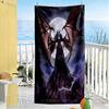 Gothic Style Beach Towel Quick-Dry Soft Microfiber Comfortable Lightweight Perfect for Traveling Yoga Camping and Swimming