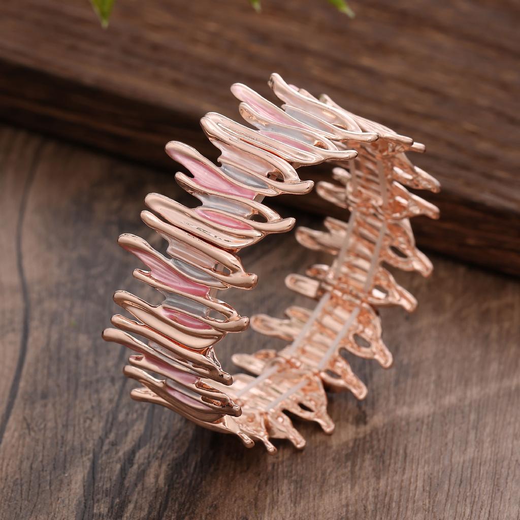 Kolorowa bransoletka ze stopu cierniowego malowana olejem, modna i wszechstronna damska bransoletka high-end z geometrycznymi liniami