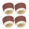 4Pcs Silikon Möbel Protektoren 3,3 x4x4cm Rutschfeste Runde Stuhl Tisch Fuß Abdeckungen Kappen(Kaffee )