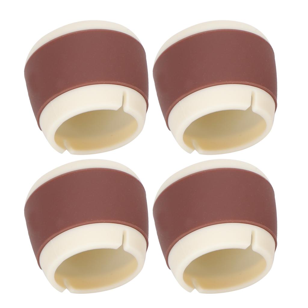 4Pcs Silikon Möbel Protektoren 3,3 x4x4cm Rutschfeste Runde Stuhl Tisch Fuß Abdeckungen Kappen(Kaffee )