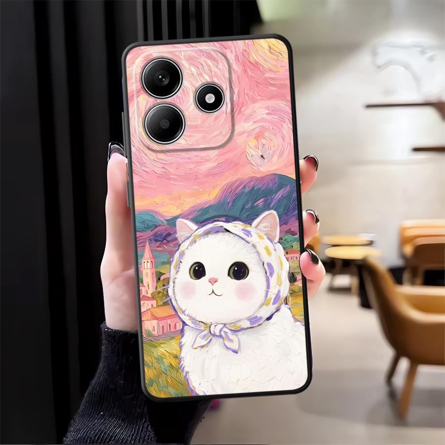 Phone Cover Case for Xiaomi Redmi Note 14 9 8 7 A1 A3 A4 A5 14C 10 K80 13 Pro Plus 12C 13C 12 11 A1 K40 A2 Cartoon Cute Cat