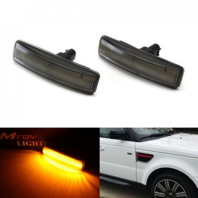 Smoked Lens Amber LED Side Marker Lights For Range Rover Sport Discovery LR3 LR4