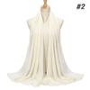 women plain bubble pearl chiffon scarf Head hijab wrap solid shawls headband foulard femme muslim hijabs stores