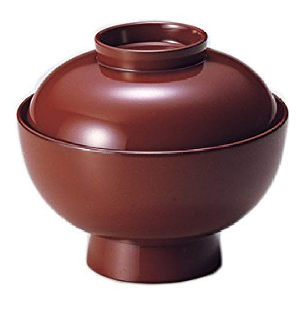 Echizen Lacquerware Zoni Bowl Dish 1 piece 803701 (Simmered Bowl), Vermilion, (Wood-based resin, lacquered)