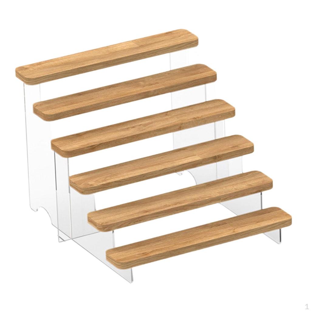 Acrylic Display Riser Clear Product Stand Jewelry Rack for Makeup Collectibles