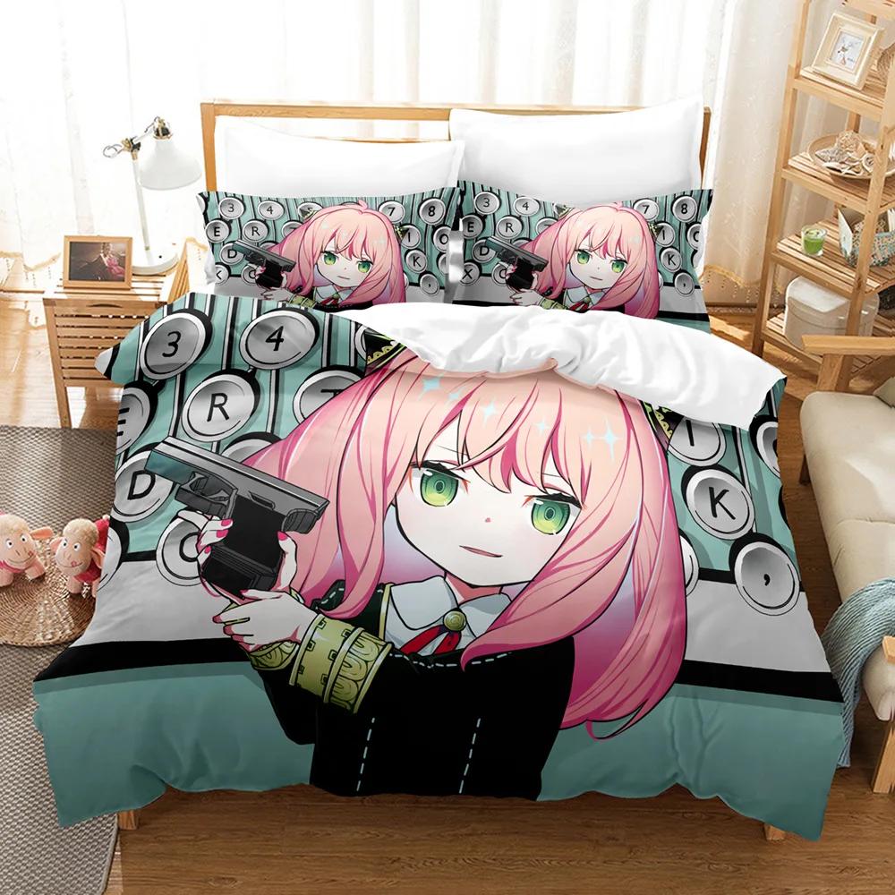 Anime Spy Family 3D Printed Duvet Case Pillowcase Bedding Set Twin Full Queen King Size For Bedroom Decor