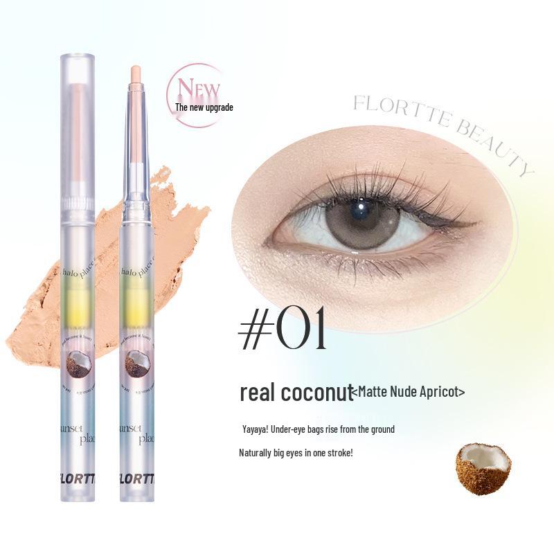 FLORTTE Pearl Shimmer Under-Eye Gel Pencil - Long-Lasting, Highlighting Eyeshadow Stick