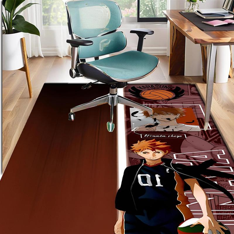 Haikyu Pattern Rug, Indoor/Outdoor Mat, for Picnic, Gameroom, Bedroom, Office, Living Room, Home Decor Carpet, Birthday Gift