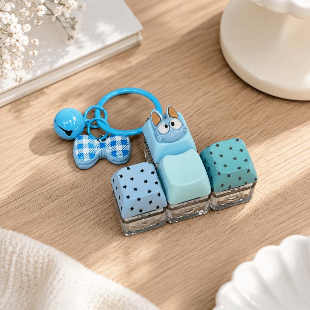 4-Key Mini Keyboard Fidget Toy Creative Keyboard Key Cap Pendant  Backpack Pendant
