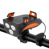 Bicycle Phone Holder & Horn with Super Bright Light for Night Riding