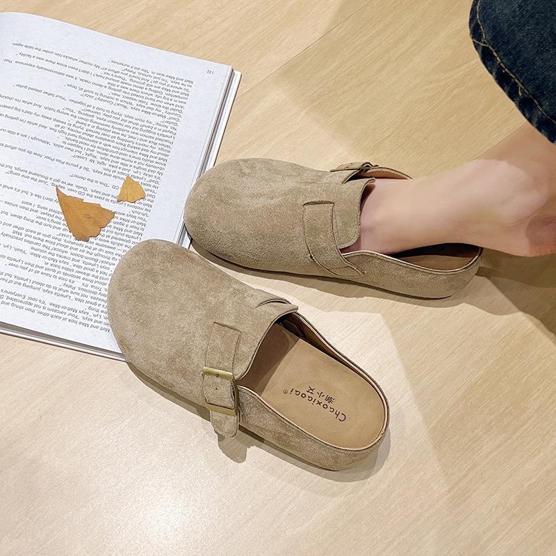 Retro Inner Heightening Platform Slippers Women's New Retro Versatile One-pedal Skirt Slippers