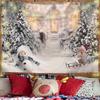 Snowman Christmas Tree Tapestry Children's Room Decor Living Room Feature Wall Hanging Christmas Room Decor