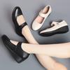 Female Mom Shoes Non-slip Genuine Leather Women's Spring Shoes Casual Large Size Women's Shoes