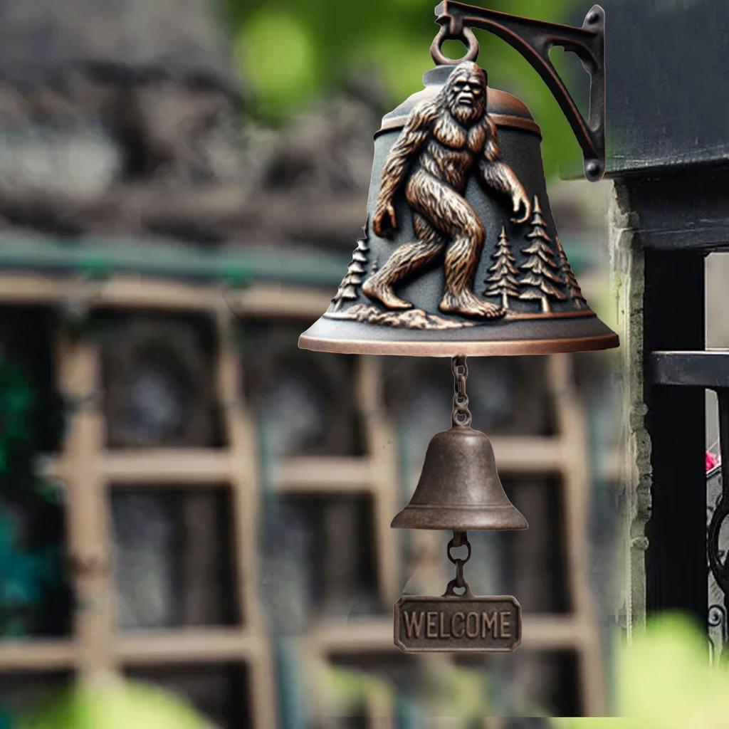 Dinner Bell Outdoor,Hanging Bell,Yard Decor, Iron Dinner Bell Metal Welcome Signs Bell, Vintage Doorbell Indoor Outdoor For F