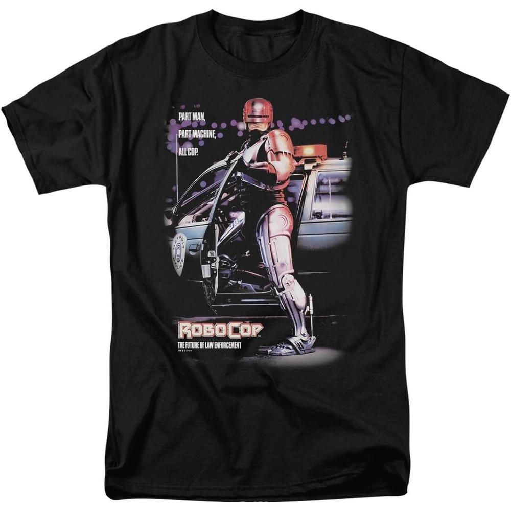Popfunk Classic Robocop Movie Poster T Shirt & Stickers S чёрный