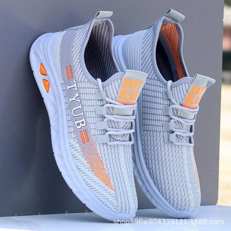 Lekkie buty kokosowe męskie wiosenno-letnie męskie siateczkowe buty casualowe z miękką podeszwą oddychające i dezodorujące buty do biegania męskie buty materiałowe