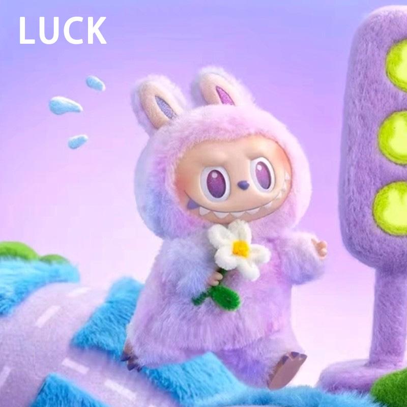 For Labubu Heartbeat Macaron Enamel The Monsters Face Blind Box Pvc Figurine Tabletop Ornament Kawaii Doll Birthday Gift