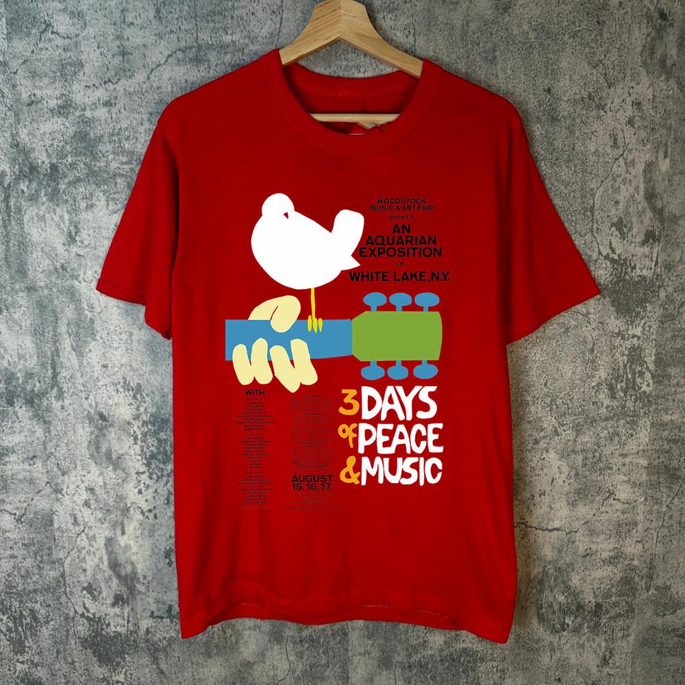 Woodstock 3 Days Of Peace Music Festival  T Shirt Full Size S-5XL TT1002 Unisex T-Shirt M