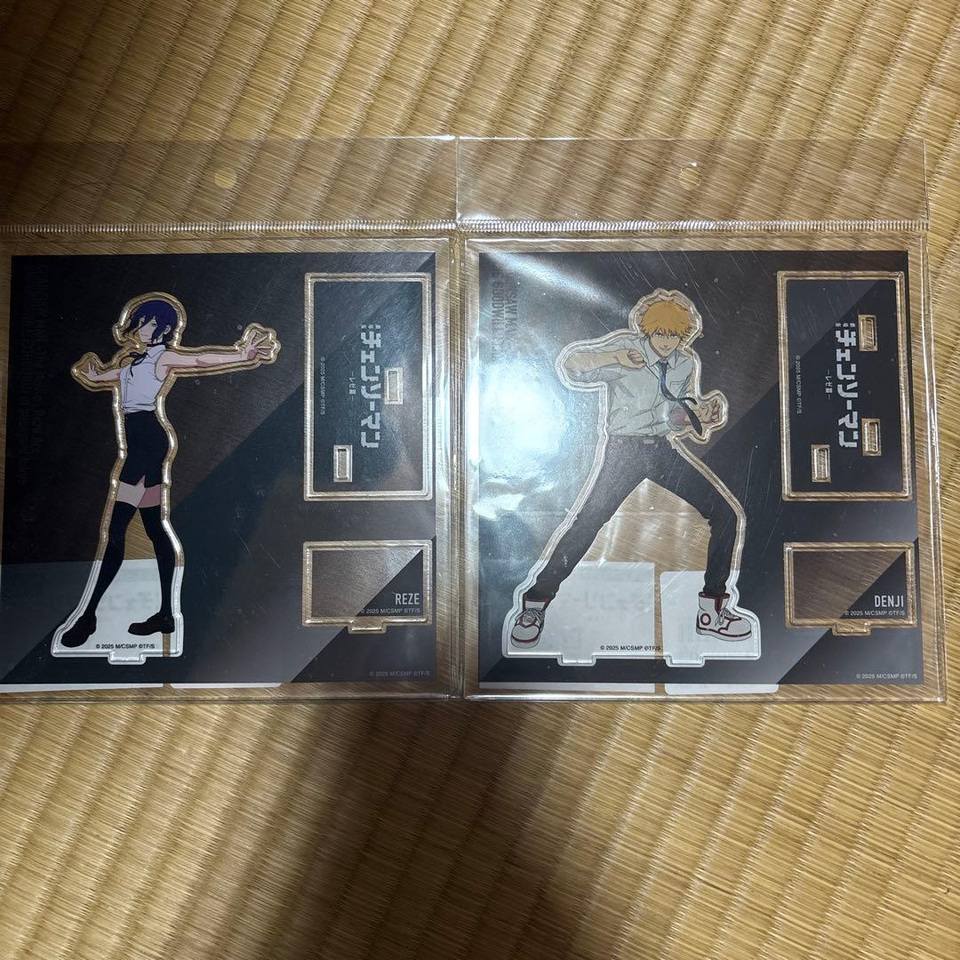 Used Chainsaw Man Reze Denji Acrylic Stand Base Yard Tokyo Great Exchange Exhibition