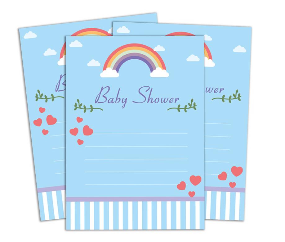 Darling Souvenir Baby Shower Invitation Card 28 Pcs Fill or Write In Blank Invites Printable Party Supplies