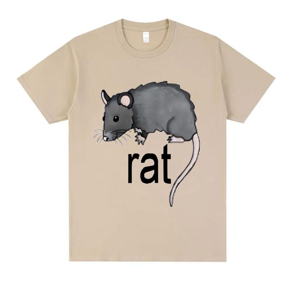 Funny Rat Meme Tshirt Unisex Unisex Clothing Casual Oversized Short Sleeve T Shirts Unisex Fleece Cotton Tshirts Novelty Clothes