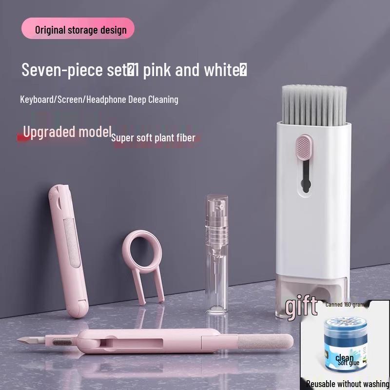 Set di Spazzole Multifunzione Sette-in-Uno per la Pulizia della Tastiera