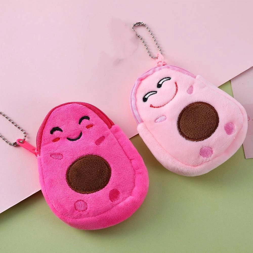 Fashion Children Money Pouch Kids Cartoon Small Coin bag Avocado Plush Purse Wallet Key Case Bags