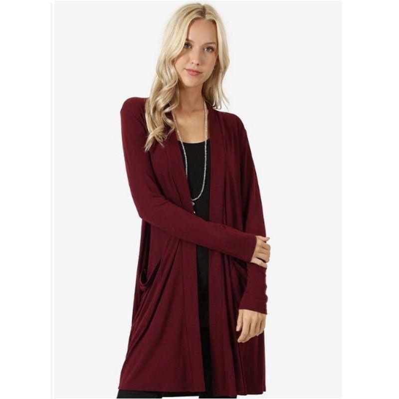 Autumn Winter Women Cardigans Casual Warm Coat Mid-length Knitted Outerwear With Premium Quality Materials