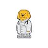 Yaratıcı Damla Karikatür Hayvan Doktor Rozeti Ördek Doktor Altın Retriever Doktor İğnesi Hassas Tasarım Sevimli Rozet