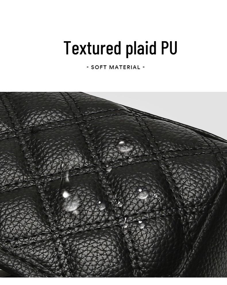 2025 Hochwertige Gesteppte Coco Leder Umhängetasche: Weiche, kleine quadratische Tasche für Damen mit doppelten Handyfächern