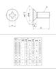 Stainless steel flat head machine screws [M5x8] (10 pieces)