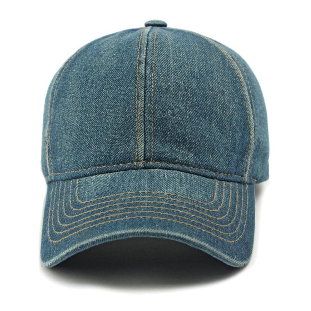 Ht4751 Baseball Hat Spring Summer Denim Caps For Men Women 6 Panels Snapback Cap Wash Cotton Male Female Adjustable Baseball Cap