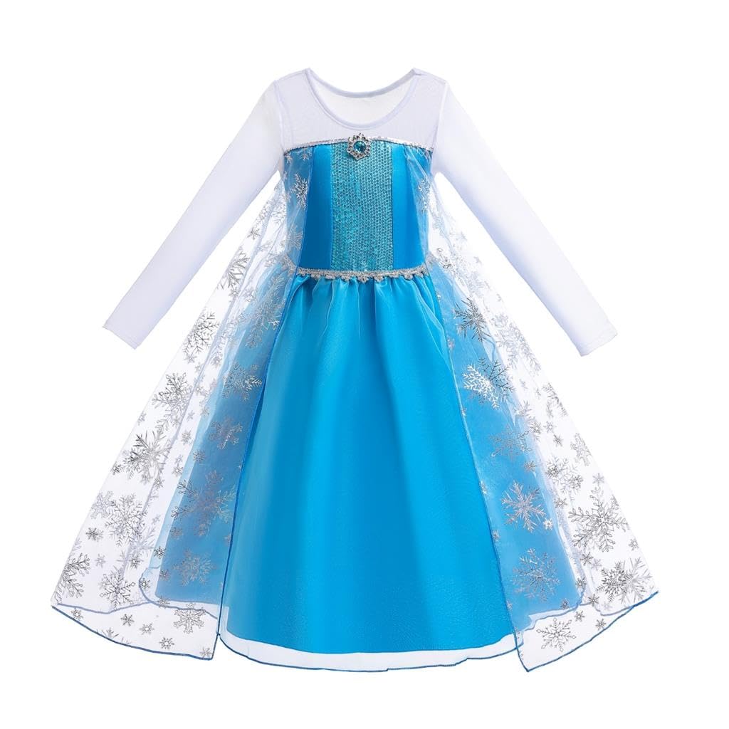 

Dressy Daisy Toddler Snow Princess Size Ages Perfect for and Parties Girls Dress, Blue, 100, 2-3, Halloween, Christmas,