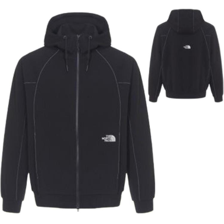 The North Face Hooded Zip Logo Loose Long Sleeve Jacket Unisex jackets Black NJ5JR01J