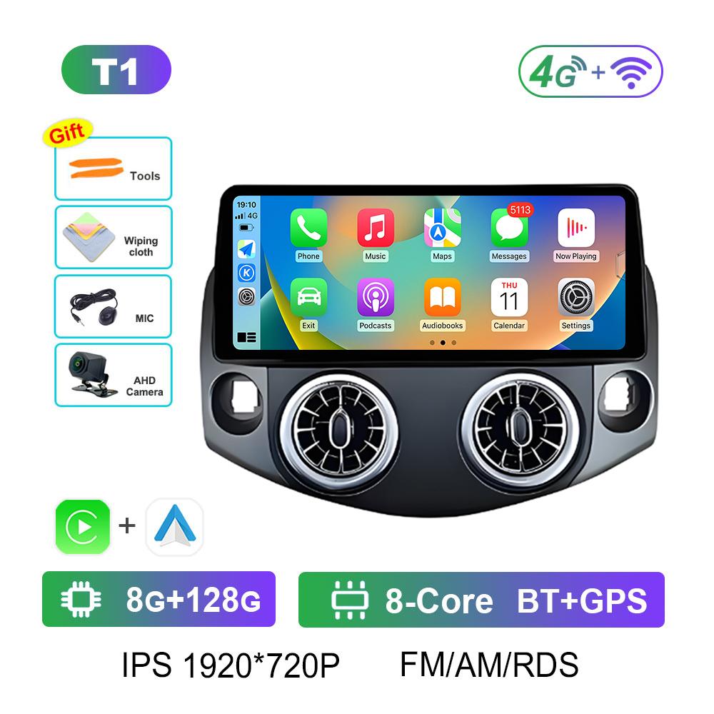 DSP Stereo GPS Navigation for Toyota RAV4 2007 2008 2009 2010 - 2011 Wireless Carplay Android Intelligent System Head Unit WIFI