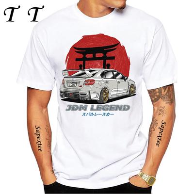 Neuer Japanischer Stil Herren Kurzarm Typ R T-Shirt Fahre den Klassiker JDM Weißer Impreza WRX Autodesign Jungen Freizeit-Top Weiße T-Shirts